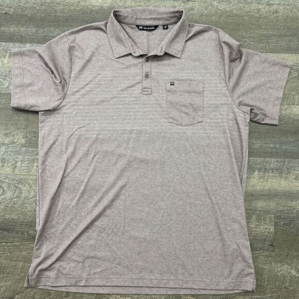 Travis Mathew Polo Shirt Mens XXL Maroon Golf‎ Pima Cotton Performance